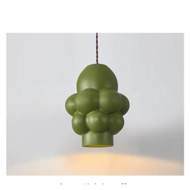 Imagem de Luminária pendente LED estilo creme francês para sala de jantar, luminária pendente escandinava para sala de jantar, bar, quarto, vestiário, luzes decorativas para casa, lâmpadas de lustre