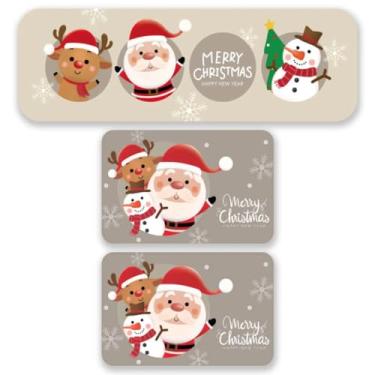 Imagem de Tapete de Cozinha Kit 3 peças Passadeira 95 X 34 cm, e dois tapetes 34 X 60 cm (Papai Noel e Rena Bege)