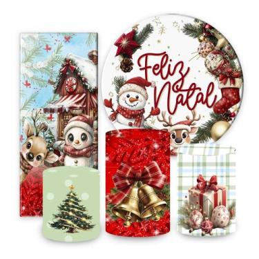 Imagem de Kit de Festa Natal, Painel Redondo Natal, Painel de Festa Redondo, Por