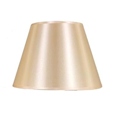 Imagem de lamp shades Abajur de tecido de PVC em formato de leque, capa de substituição para suporte de lâmpada E27, usado para luminárias de parede, pendentes, de mesa(Beige,Diameter26cm)