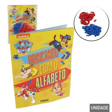 Imagem de Livro Didático Alfabeto EVA 63 Pçs Patrulha Canina - Tudo em Caixa