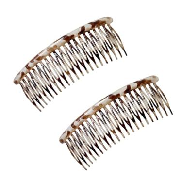 Imagem de Pente lateral francês grande curvado pentes de cabelo de tartaruga para mulheres cabelos finos, pente de fixação forte de 10 cm para mulheres coque chignon up-fazer penteados acessórios para meninas