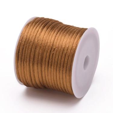 Imagem de Cordão de nylon de 30 m/rolo para pulseiras de 1 mm cordão de seda de cetim para contas de seda para mulheres faça você mesmo pulseiras trançadas da amizade, colar, chaveiro, cordões, joias, confecção