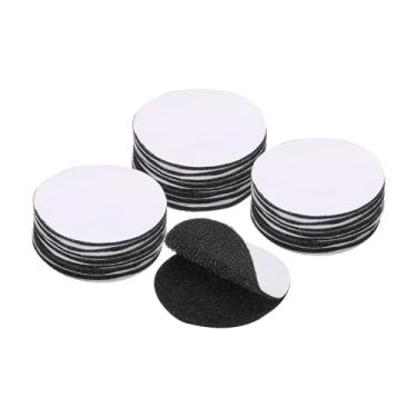 Imagem de Generic 24 conjuntos de tiras de gancho e laço com adesivo de 5 cm fita dupla face redonda gancho e laço de nylon autoadesivo para carro de escritório em casa, preto