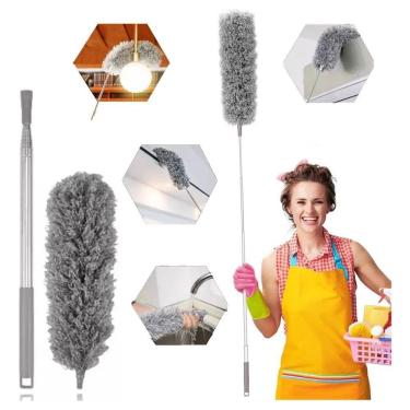 Imagem de 2X Espanador Pó Flexível Eletrostático Retrátil Microfibra 2