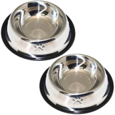 Imagem de Kit com 2 Comedouros de Inox 200ml – Tigela Pote para Ração e Água – Cães e Gatos de Pe...
