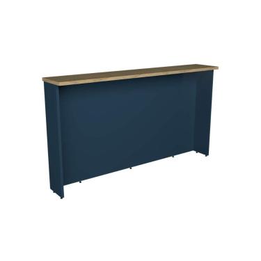 Imagem de Bancada Ilha Cozinha PH 3069 Évora 200cm Azul/Carvalho Nature - Herval