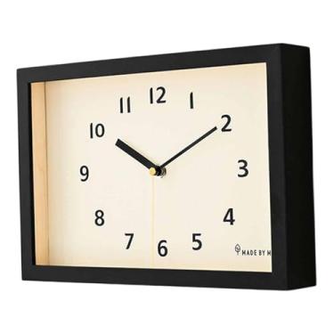 Imagem de Generic Relógio de parede para decoração de casa, fácil, números, prático, moderno, arte de parede, relógio de mesa, silencioso, para ambientes, Preto