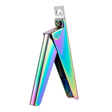 Imagem de Cortador de unhas francês de titânio em forma de U – Aço inoxidável ajustável com 10 ímãs, perfeito para manicure, unhas acrílicas e artificiais, tratamentos de beleza de salão