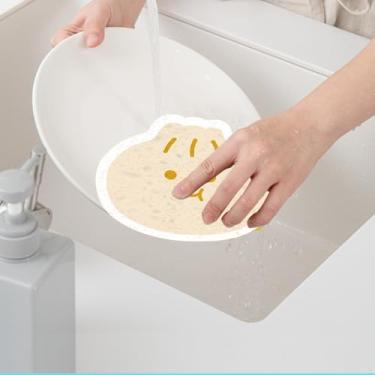 Imagem de Esponjas Comprimidas Polpa de Madeira Lavagem de Louça de Cozinha - Aparece com Impressão de Água, Serve para Esponja de Louça, Limpeza e Uso Ecológico - Pão Cozido no Vapor