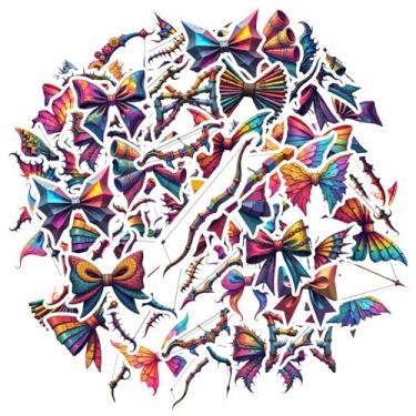 Imagem de 35 peças de adesivos de arco de borboleta arco-íris adesivos de PVC adesivos de papelaria vibrantes para telefone faça você mesmo, laptop, scrapbook, bicicleta, laptop, bagagem, álbum de recortes