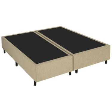 Imagem de Base Cama Box King Gazin Bipartido 27x193x203cm Veneza, Bege, King