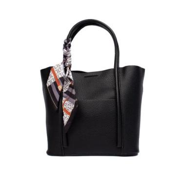 Imagem de Bolsa Feminina Stella Luna Tote Média Alça transversal Preto, Preto, Ú
