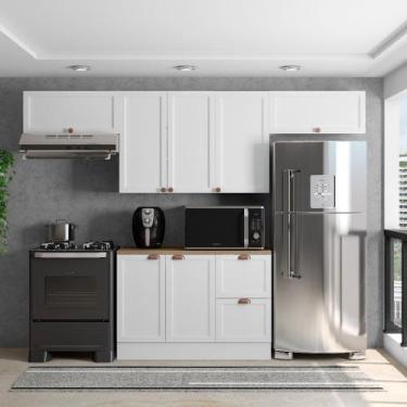 Imagem de Composição Cozinha Modulada Olivia 4 Peças 7 Portas com Tampo Poliman 