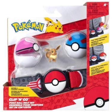 Imagem de Boneco Pokémon com Cinto e 2 Pokébolas Sunny Brinquedos, Eevee