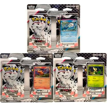 Imagem de Carta Pokémon Blister Escarlate Fogo Branco c/25 Cards Copag (Snivy)