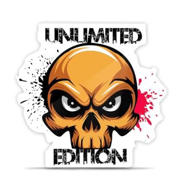 Imagem de SkinoEu 1 adesivo de vinil decalque para carro, mota, motocicleta, capacete de janela, crânio, edição ilimitada B 147