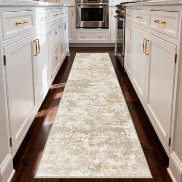 Imagem de TTelephant Tapetes de cozinha ultra antiderrapantes 6 x 20 cm lavável tapete abstrato resistente a rasgos e manchas, sem pilhas, corredores leves para entrada, corredor, passarela, cabeceira, entrada