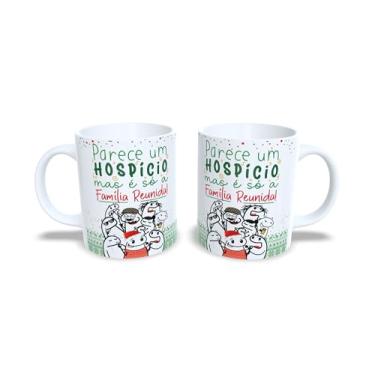 Imagem de Caneca de Cerâmica Natalina, 325ml, Gente Que Ama Panettone, Decorativa com Ilustração de Neve, Branca (9)