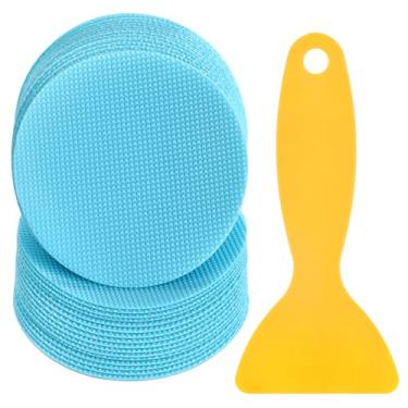 Imagem de TINAREKA Adesivos antiderrapantes para chuveiro - 50 peças adesivos antiderrapantes de banheira com raspador premium para banheira, chuveiro, banheiro, borda da banheira, chuveiro, piso, piscina