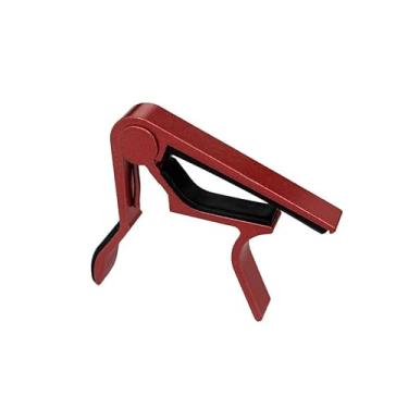 Imagem de Capo de guitarra, capo de troca rápida para guitarras acústicas e elétricas, adequado para guitarras folclóricas e outros instrumentos de corda (vermelho)