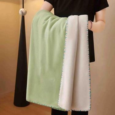 Imagem de JUSHZ Cobertor de lã cobertor ponderado cobertores e mantas fofas mulheres homens para cama adulto casal solteiro para sofá inverno xaile grosso e quente para dormitórios (cinza, 200 x 230 cm)