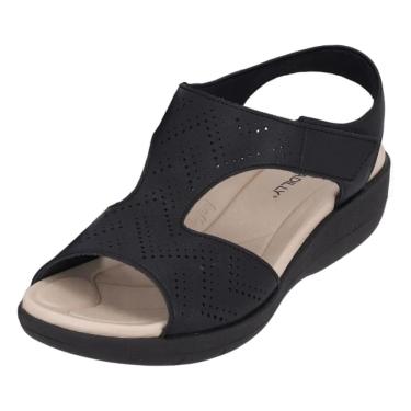 Imagem de Sandalia Feminina Anabela Salto Baixo Conforto Piccadilly