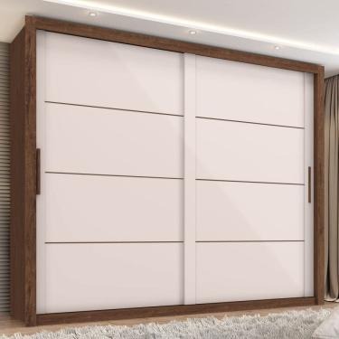 Imagem de Guarda-roupa Casal 2 Portas 6 Gavetas Imperador Plus Jacaranda / Off White