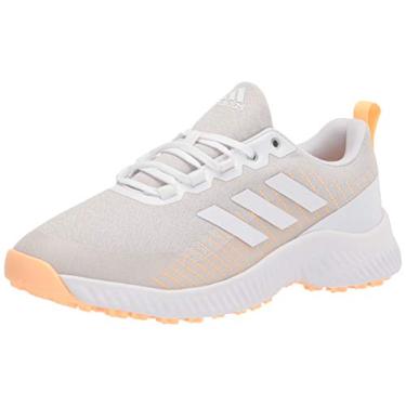 Imagem de Adidas Tênis de golfe feminino W Response Bounce 2, Cinza/branco/laranja ácido, 36