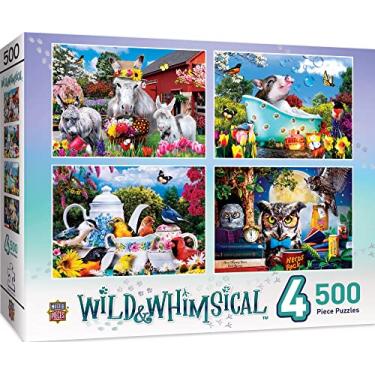 Imagem de MasterPieces Quebra-cabeça de 2000 peças para adultos, família ou crianças - Wild & Whimsical 4-Pack - 35,56 cm x 48,3 cm