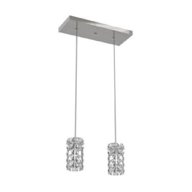 Imagem de Pendente De Cristal Legitimo 30X12Cm Passa Prato Mesa - Arevo Iluminaç