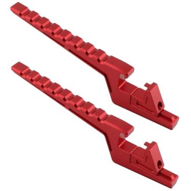 Imagem de Ysyqkn Apoios para Os Pés Do Passageiro, Suportes de Extensão, Apoios para Os Pés Antiderrapantes, Pedais Traseiros, Modificação de Pedais de Bicicleta, Vermelho