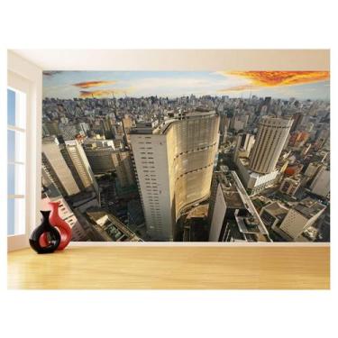 Imagem de Papel De Parede 3D Cidade São Paulo Prédios Céu 3,5M Ncd334 - Você Dec