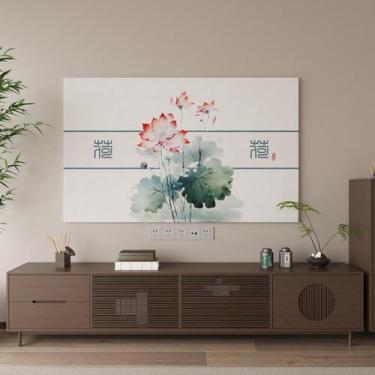 Imagem de Capa de TV elástica com tudo incluído, protetor de tela de TV colorido à prova de poeira, protetor de móveis domésticos e eletrodomésticos, para sistemas de cinema em família, tipo 08||70-75 polegadas