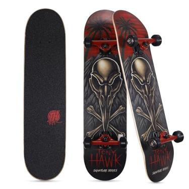 Imagem de Skate Tony Hawk de 78,7 cm, Tony Hawk Signature Series 4, skate Maple Deck de 9 camadas para cruzeiro, escultura, truques e descidas, ossos cruzados