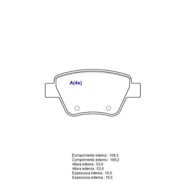 Imagem de Pastilha Freio Convencional Traseira Sem Alarme Sistema Bosch 1420 Syl