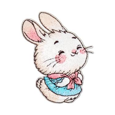Imagem de FANCIBAND Patch de ferro em coelho, aplique bordado de animal fofo de desenho animado, costurar em adesivos para jaquetas, mochilas, jeans, chapéus de caminhoneiro, bolsas e camisas-2