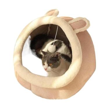 Imagem de Cama Casa Ninho Redonda Para Gatos - Caverna Aconchegante, Cesta Com Almofada Para Gatinhos Dormirem(L (44 * 40 * 34),As picture2)