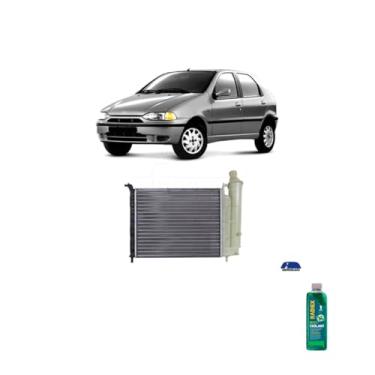 Imagem de Kit Radiador Palio 1.0 96> + Aditivo Radiador Radiex R1882 Verde