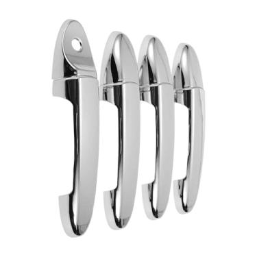 Imagem de INFINAUTO Guarnição da tampa da maçaneta da porta do carro, tampa do puxador da porta lateral para Ford Escape 2013-2017 ABS tom prateado, 1 conjunto