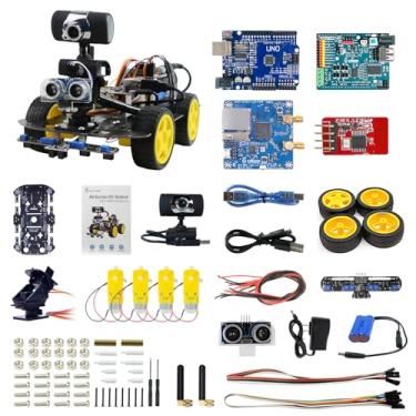 Imagem de XiaoR GEEK Smart Video Car Robot with Uno R3, WiFi & Bluetooth RC Car with Camera, 6-Way IR & Ultrasonic Sensors, Programmable Arduino Robot Kit for Code Education & AI Learning (UNO-6 Way IR Sensor)