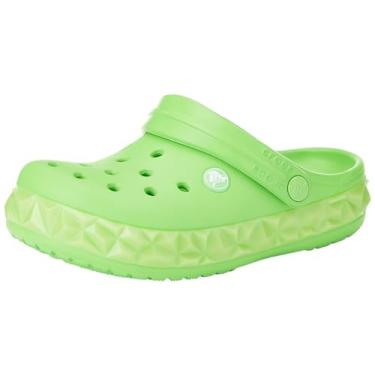 Imagem de Sandália crocs crocband geometric glow band clog k green slime - 30