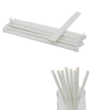 Imagem de Kit com 3 Pacotes de Canudo de Papel Biodegradável 100 Un Cada (300 Un)