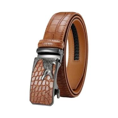 Imagem de Cinto Masculino De Couro PU Com Fivela Automática De Alta Qualidade Pa