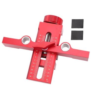 Imagem de Fafeicy Gabarito de Montagem de Porta de Gabinete, Posicionador de Instalação de Dobradiça de Liga de Alumínio Com Dispositivo de Rebote de 10 Mm para Portas de Parede Planas Sem Moldura de Camada