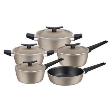 Imagem de Jogo de Panelas Tramontina Spezia Induction 5 Peças Alumínio com Reves