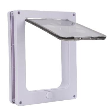 Imagem de Pssopp Porta Magnética para Animais de Estimação, Estrutura Espessada Resistente e à Prova de Intempéries, Controle de Acesso, Instalação Simples, Porta de Fechamento Com Aba de Gato (Pequeno (S))