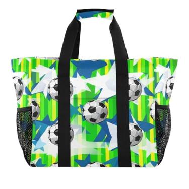 Imagem de Wassud Bolas de futebol reutilizáveis, sacola grande, bolsa organizadora de lona à prova d'água para praia, piquenique, lavanderia, viagem