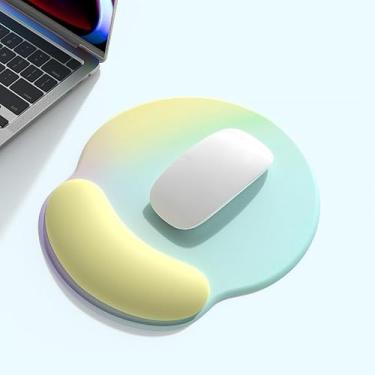 Imagem de Mouse pad ergonômico com descanso de pulso - Textura suave antiderrapante, reduz a fadiga da mão e a dor no pulso para escritório, jogos, casa