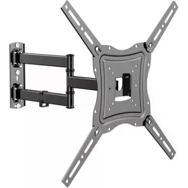 Imagem de Suporte Tri-articulado para TV LED LCD compatível com Samsung TCL LG, 26 a 55 Polegadas, VESA 400x400, Giratório Inclinável, Aço Carbono, Suporta até 20kg